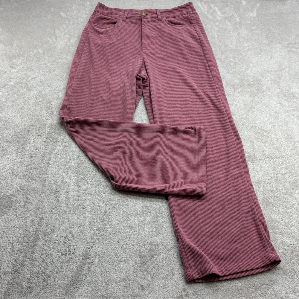 Cider Corduroy Pants Women's M Mauve Wide Leg HR Retro Boho 90s Style Trousers